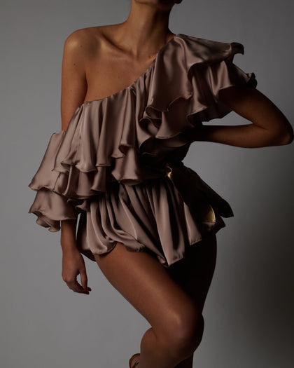 Liliana Playsuit in Mink