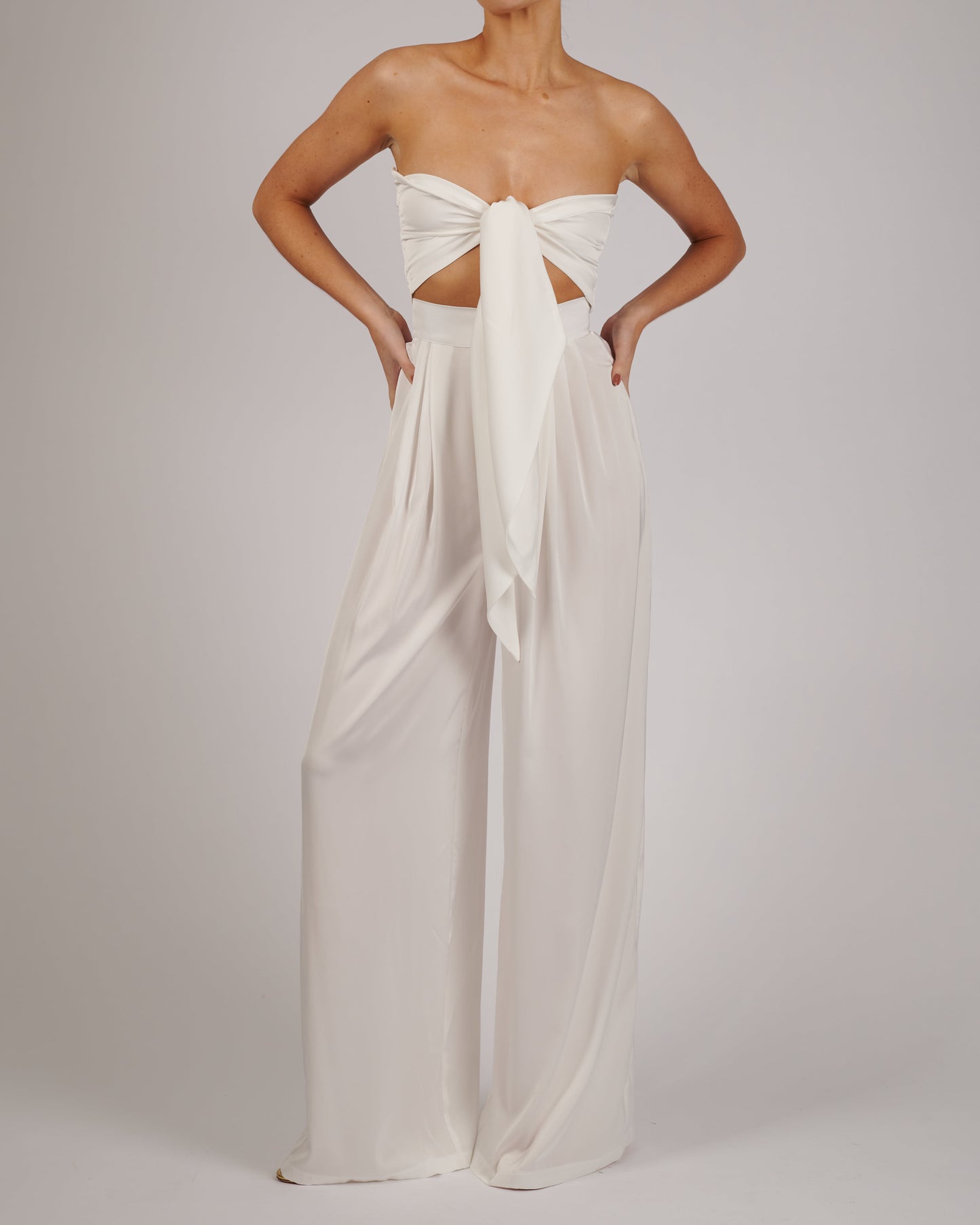 Natasha Trousers in Ivory Sample Sale