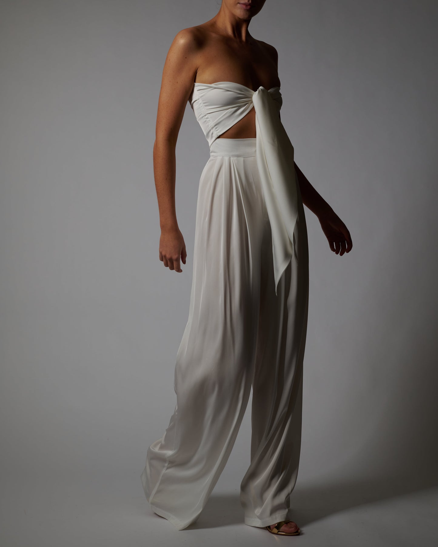 Natasha Trousers in Ivory Sample Sale