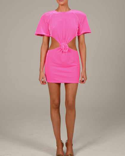 Ziggy Dress in Electric Pink