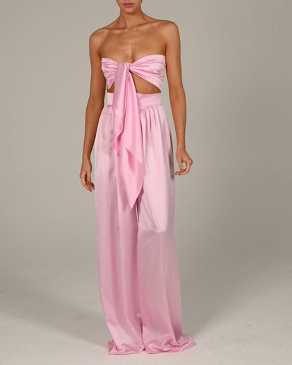 Natasha Trousers and Bandeau in Custom Satin