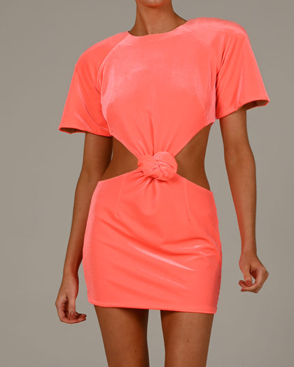 Ziggy Dress in Electric Orange
