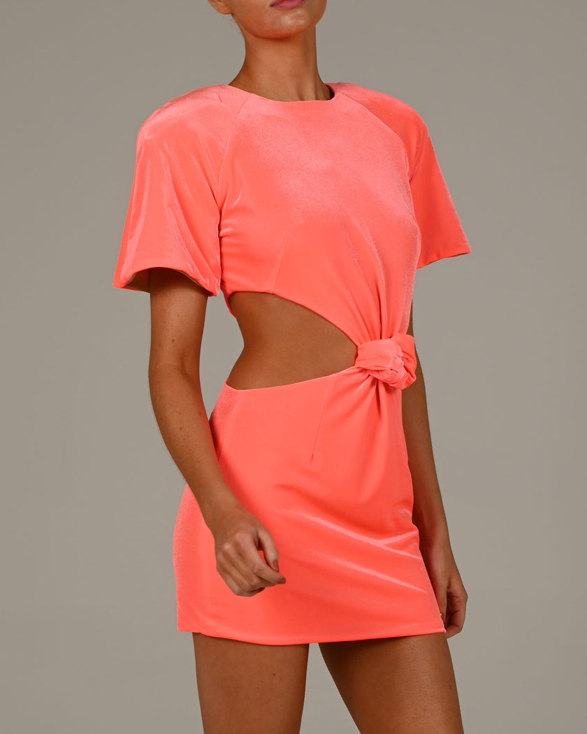 Ziggy Dress in Electric Orange
