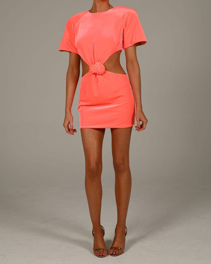 Ziggy Dress in Electric Orange