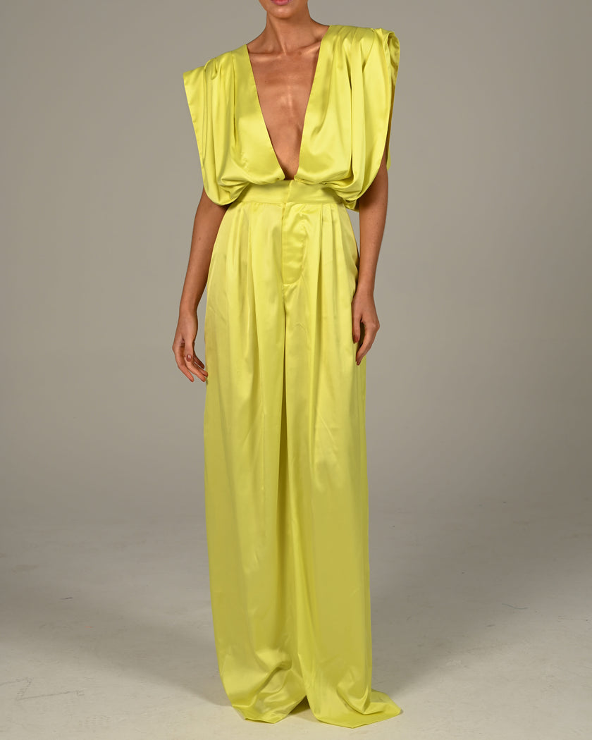 Yasmin Jumpsuit in Acid Yellow