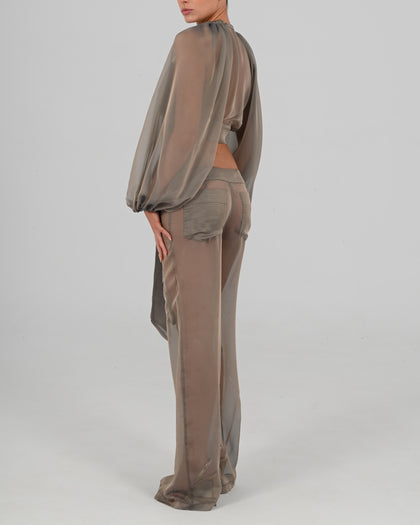 Alex Wrap Top in Diesel