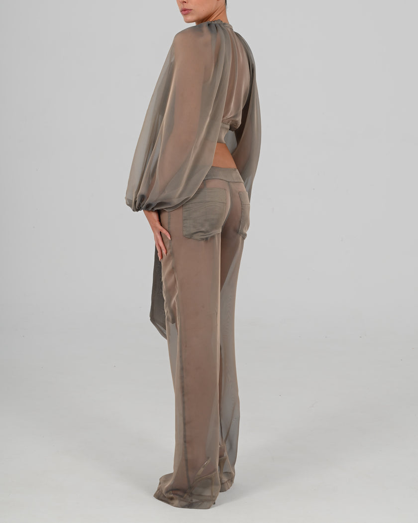 Alex Wrap Top in Diesel