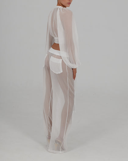 Alex Wrap Top in Ivory