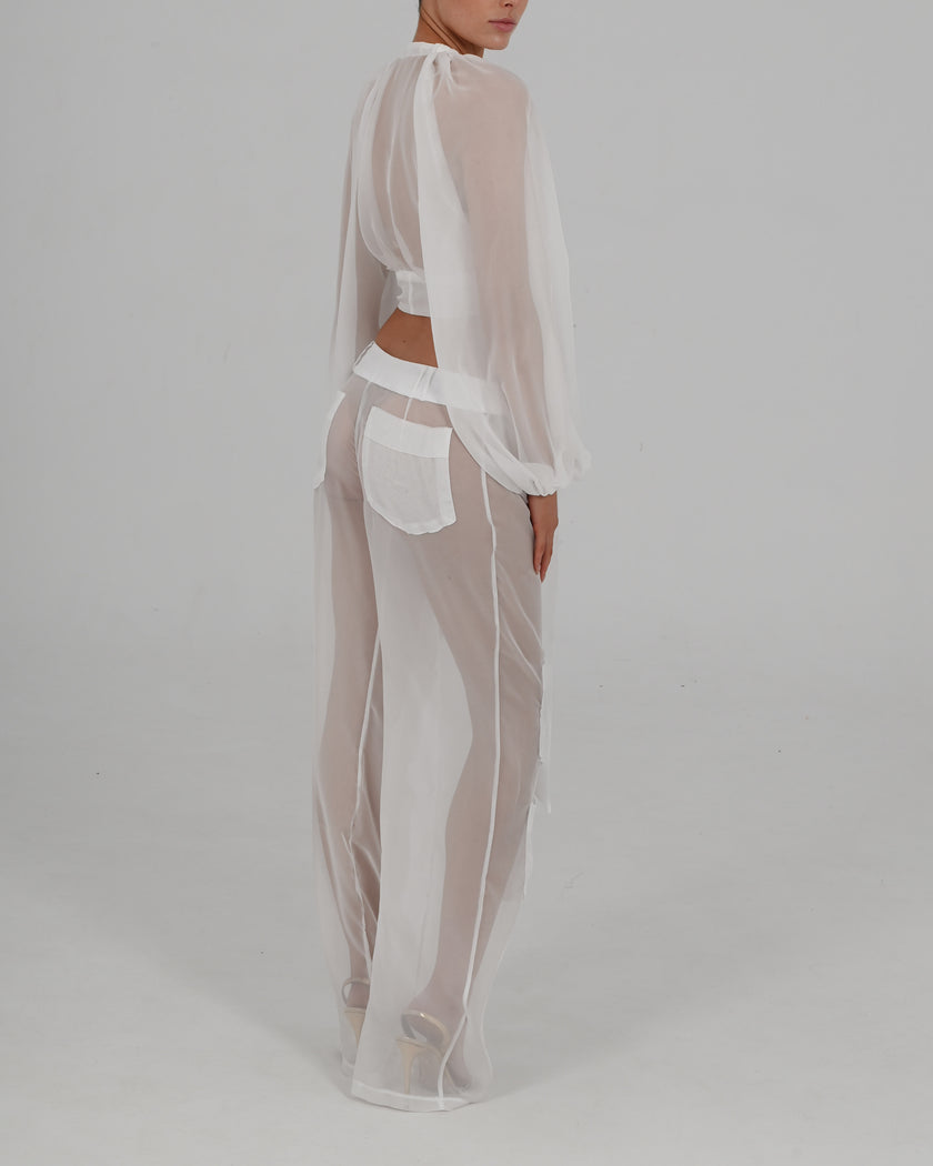 Alex Wrap Top in Ivory
