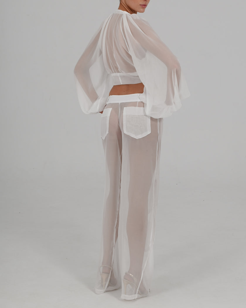 Alex Wrap Top in Ivory