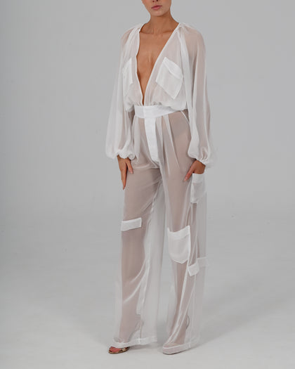 Alex Jumpsuit in Ivory