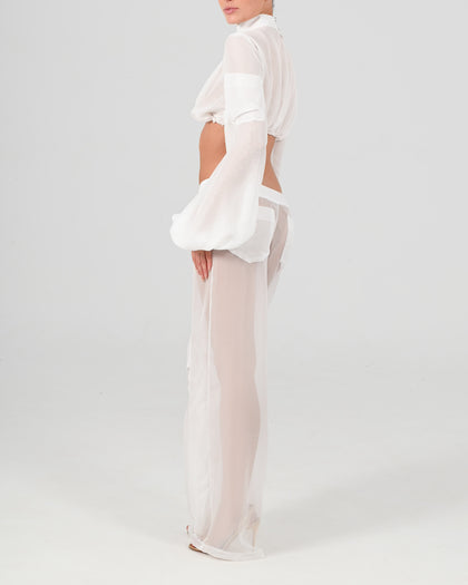 Alex Low Waist Trousers in Ivory