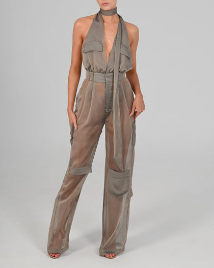 Alex Halter Jumpsuit in Diesel