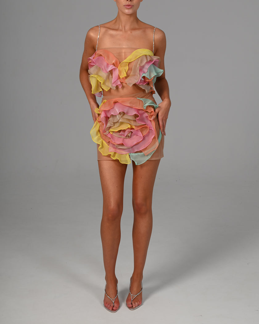 Attia Skirt in Pastel Chiffon