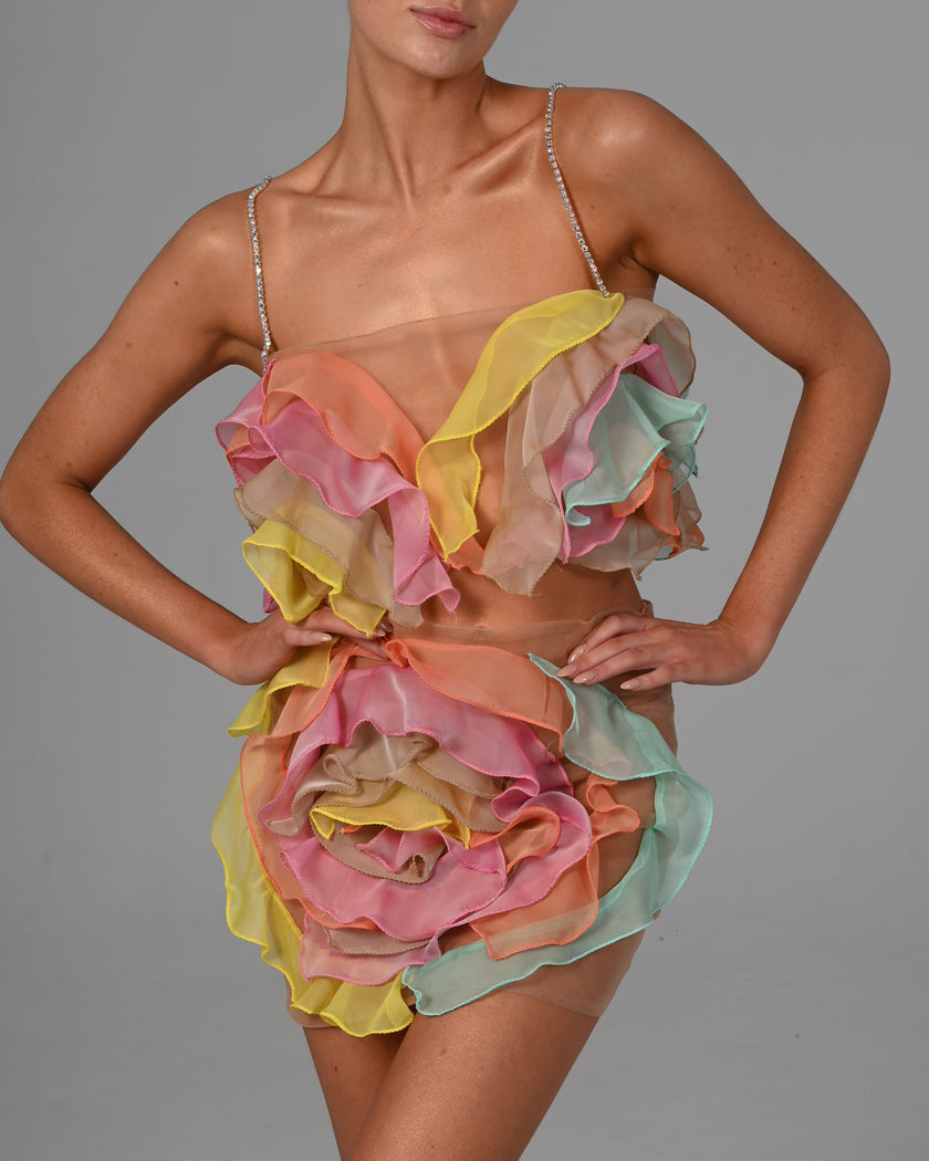 Attia Top in Pastel Chiffon