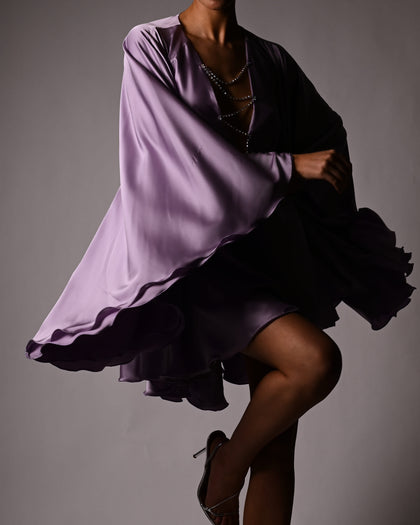 Lorena Crystal Dress in Lilac