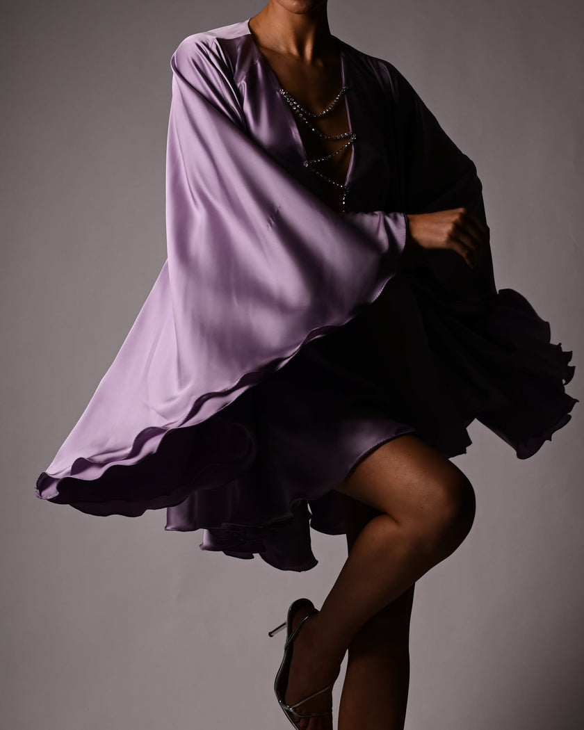 Lorena Crystal Dress in Lilac