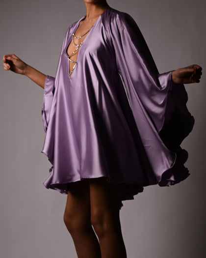 Lorena Crystal Dress in Lilac