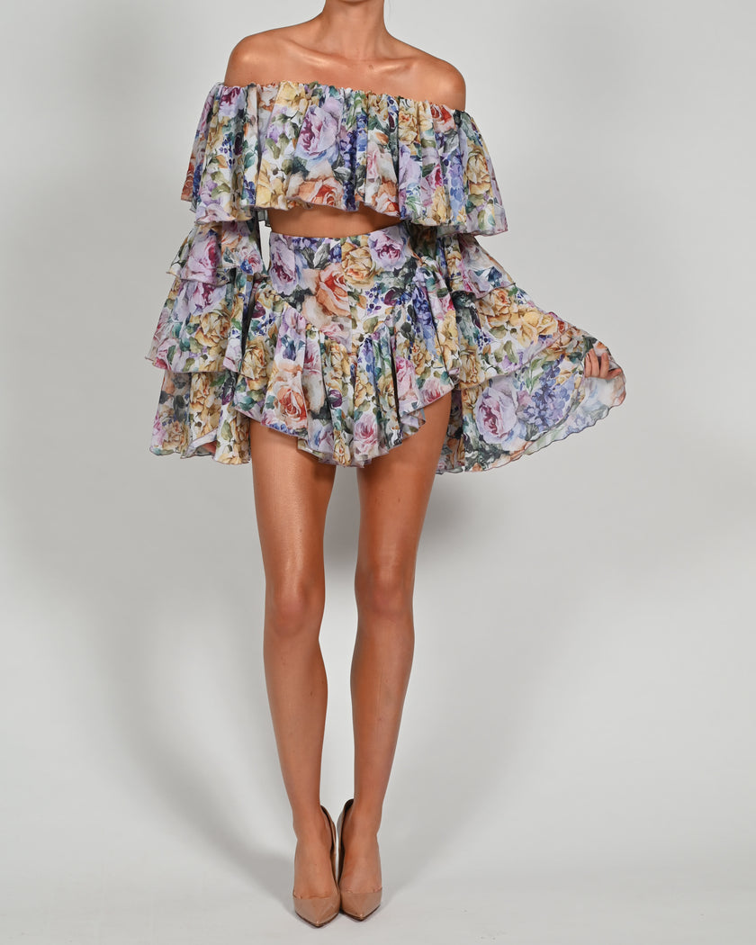 Madonna Shorts in Violeta Print