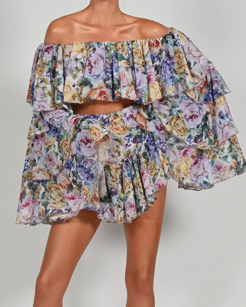 Madonna Shorts in Violeta Print