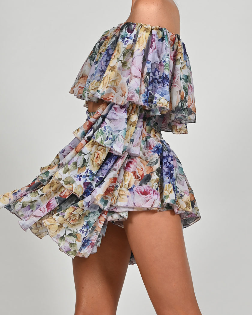 Madonna Shorts in Violeta Print