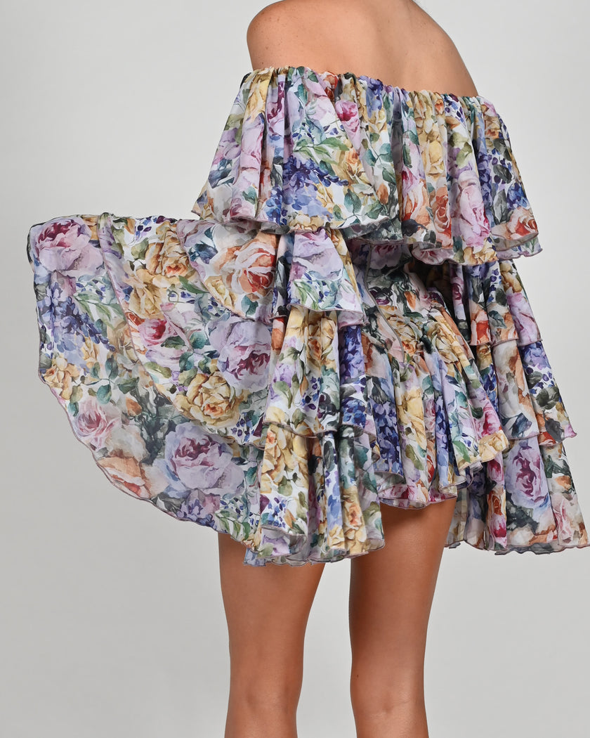 Madonna Shorts in Violeta Print