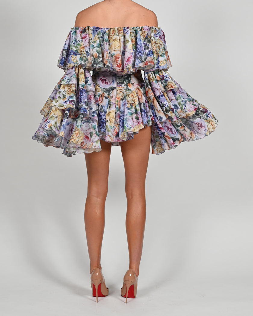 Madonna Shorts in Violeta Print
