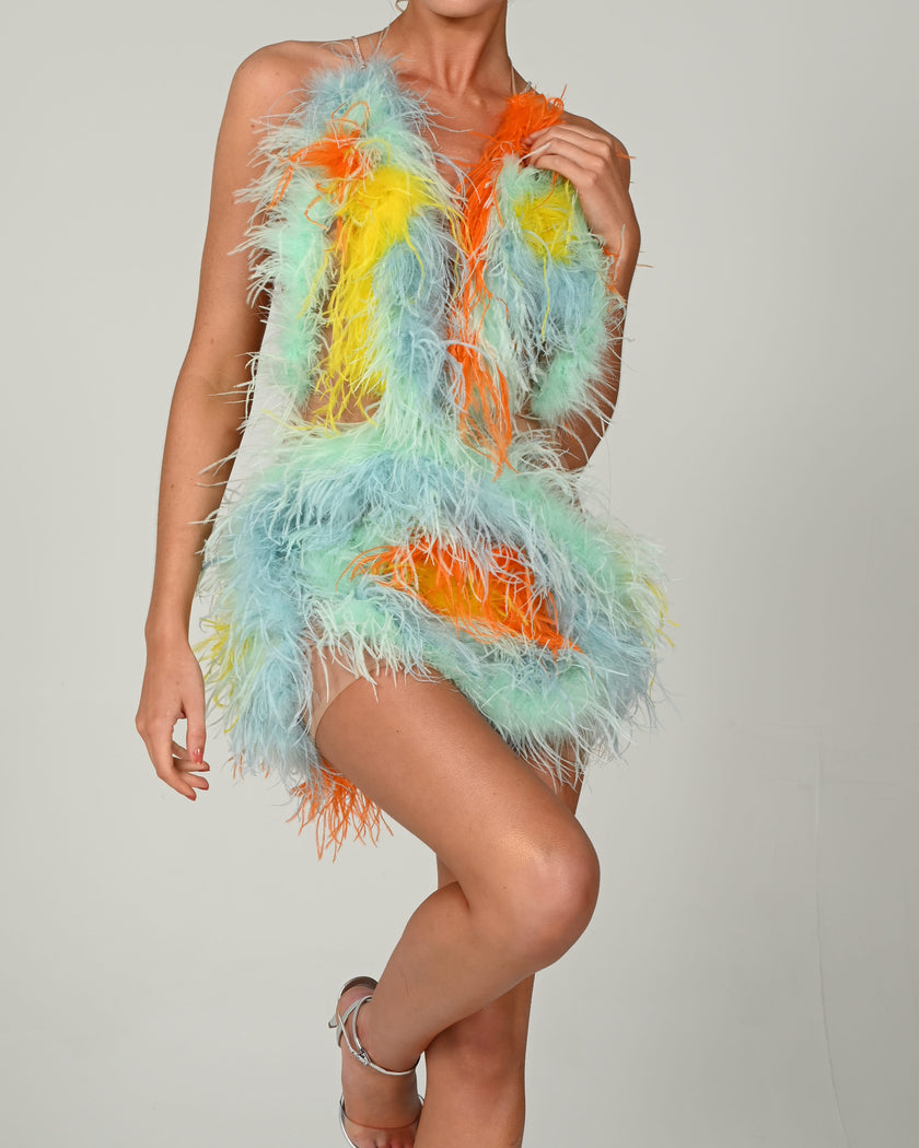 Attia Halter Bodysuit in Festival