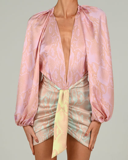Beaudelle Set in Pastel Snake