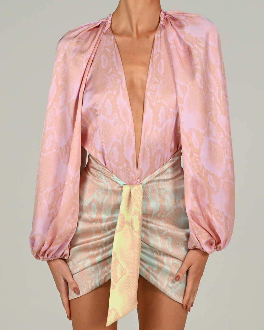 Beaudelle Set in Pastel Snake