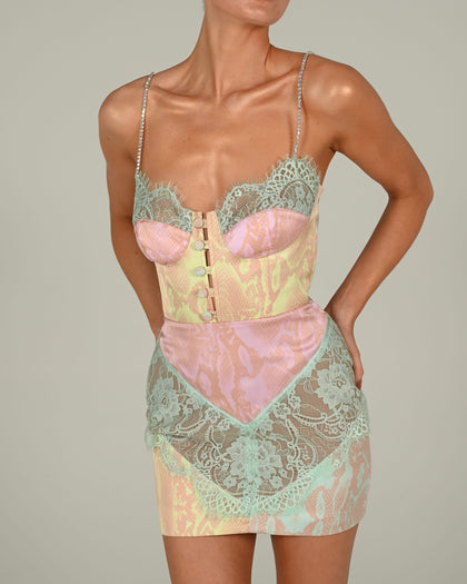 Dolce Mini Dress in Pastel Snake