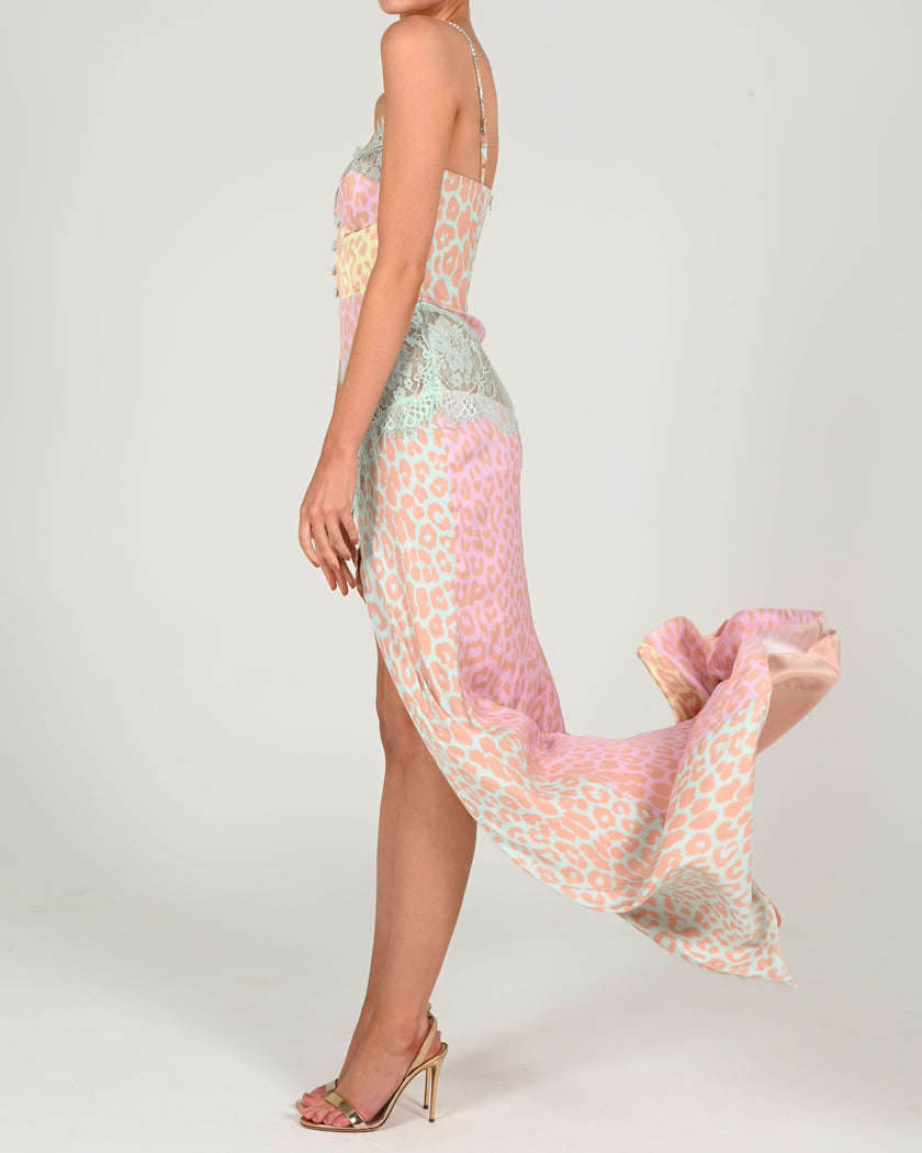 Dolce Maxi Dress in Pastel Leopard