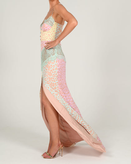 Dolce Maxi Dress in Pastel Leopard