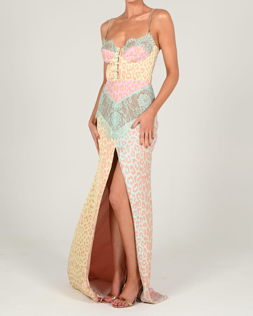 Dolce Maxi Dress in Pastel Leopard