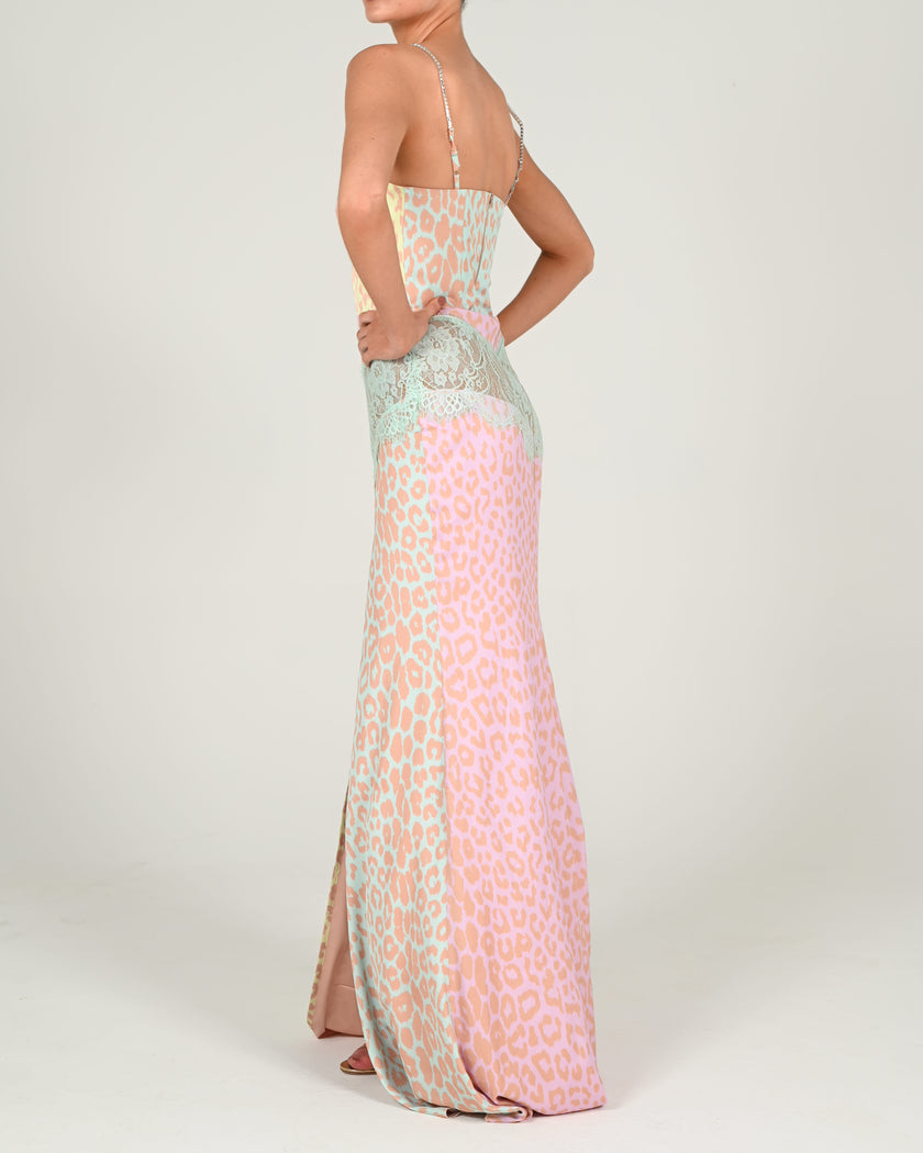 Dolce Maxi Dress in Pastel Leopard
