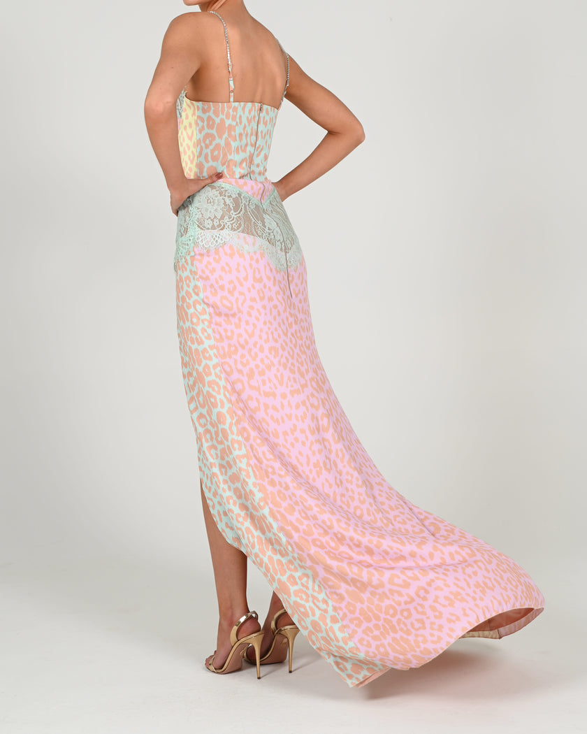 Dolce Maxi Dress in Pastel Leopard
