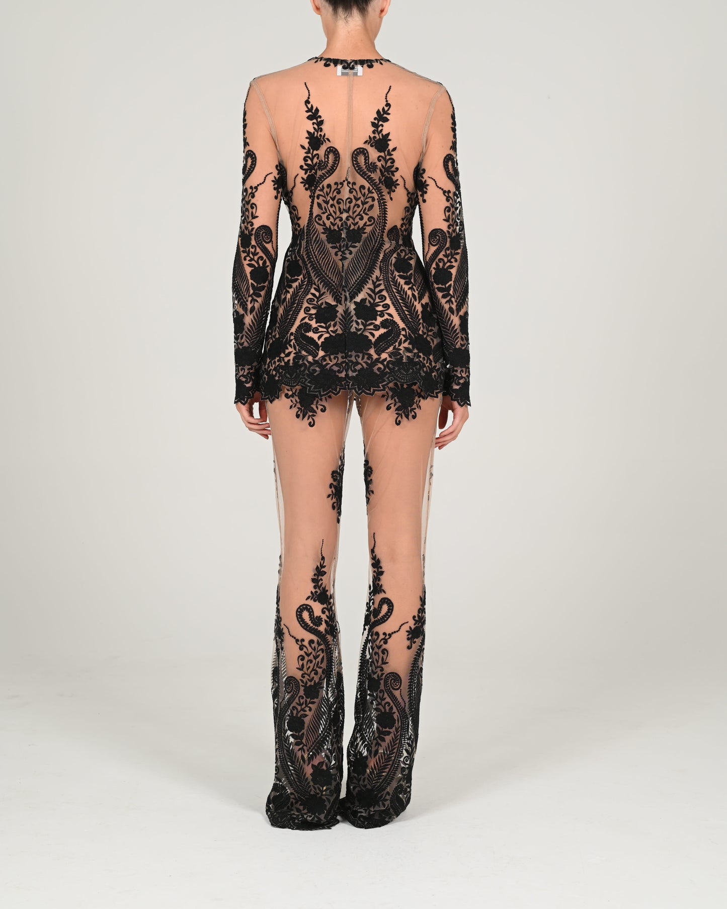 Roma Flare Trousers in Black (Trousers Only) Sample Sale