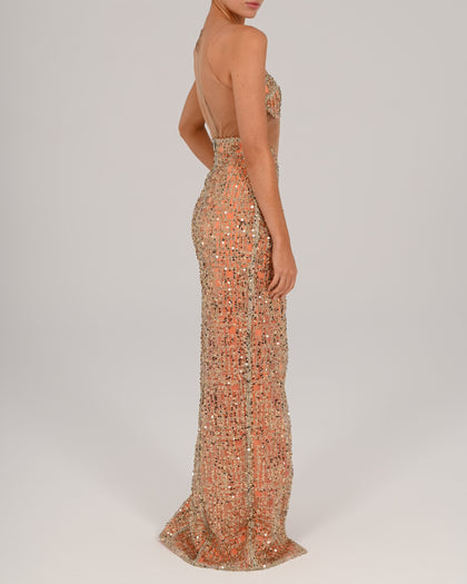 Tika Maxi Skirt in Golden Tangerine