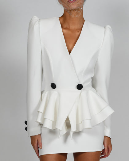 Libby Jacket and Mini Skirt in Ivory