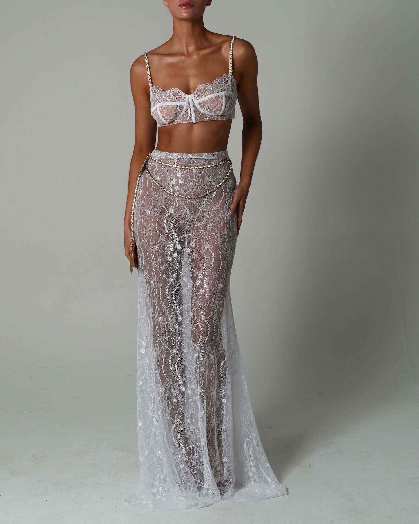 Francesca Maxi Skirt in White