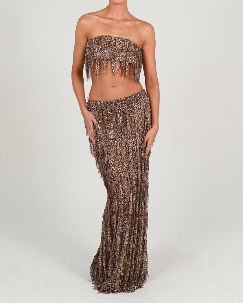 Raya Low Waist Maxi Skirt in Izzy Print