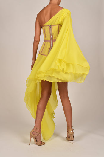 Evangeline Dress in Yellow