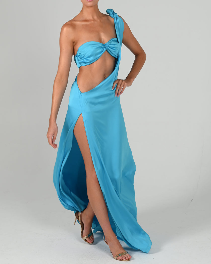 Anthia Maxi Dress in Turquoise