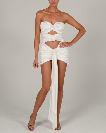 Karla Dress in Ivory