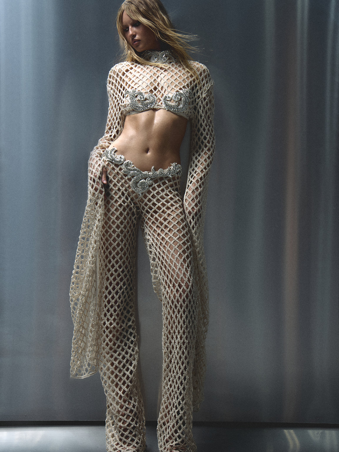 Nerissa Top in Crystal Tide