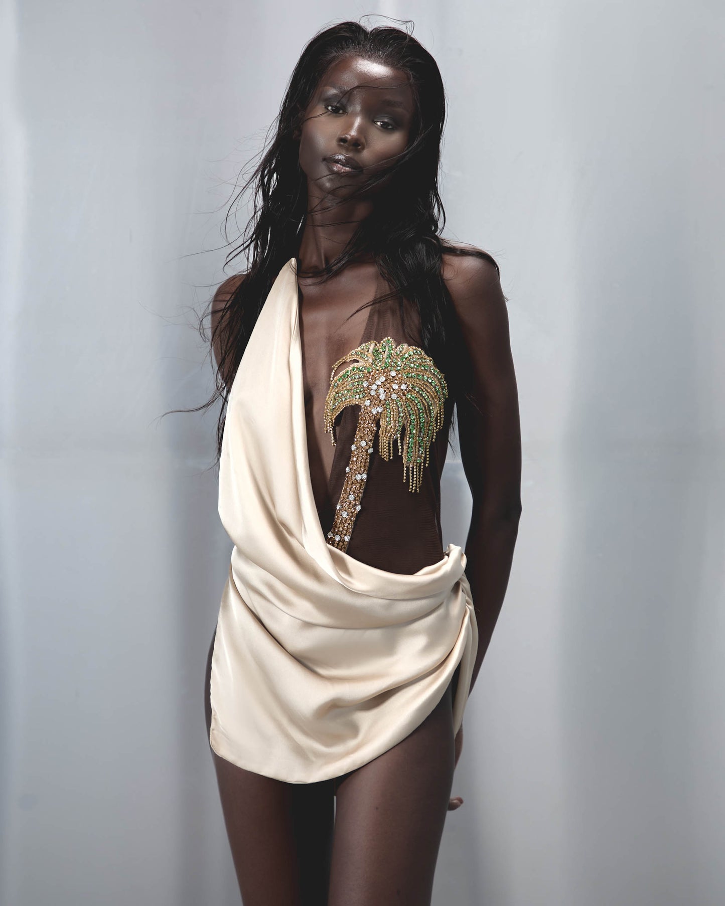 Palmah Mini Dress in Sand