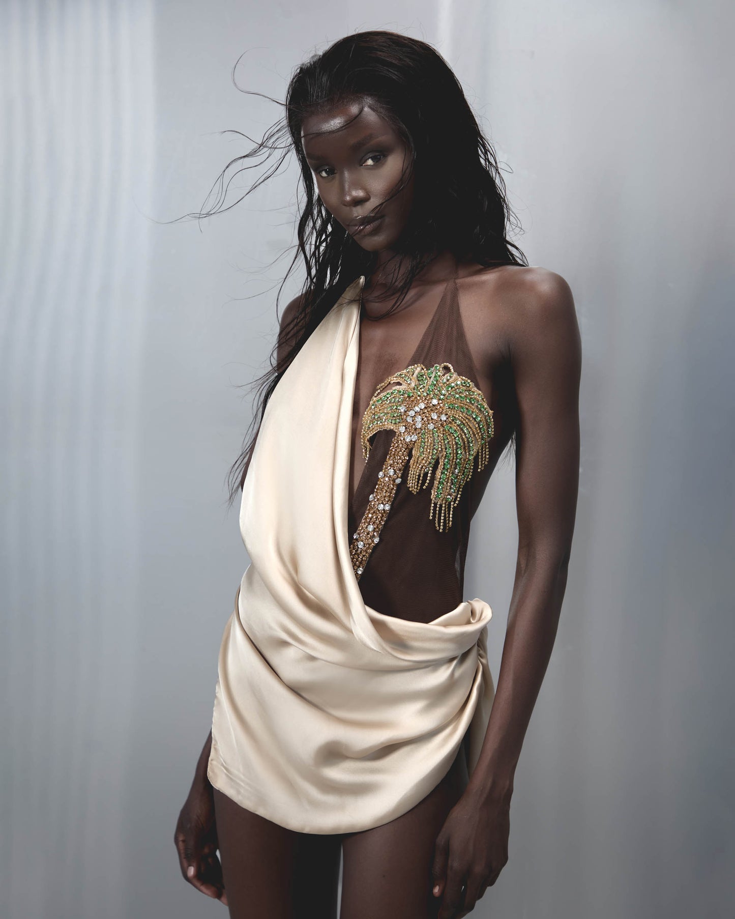 Palmah Mini Dress in Sand