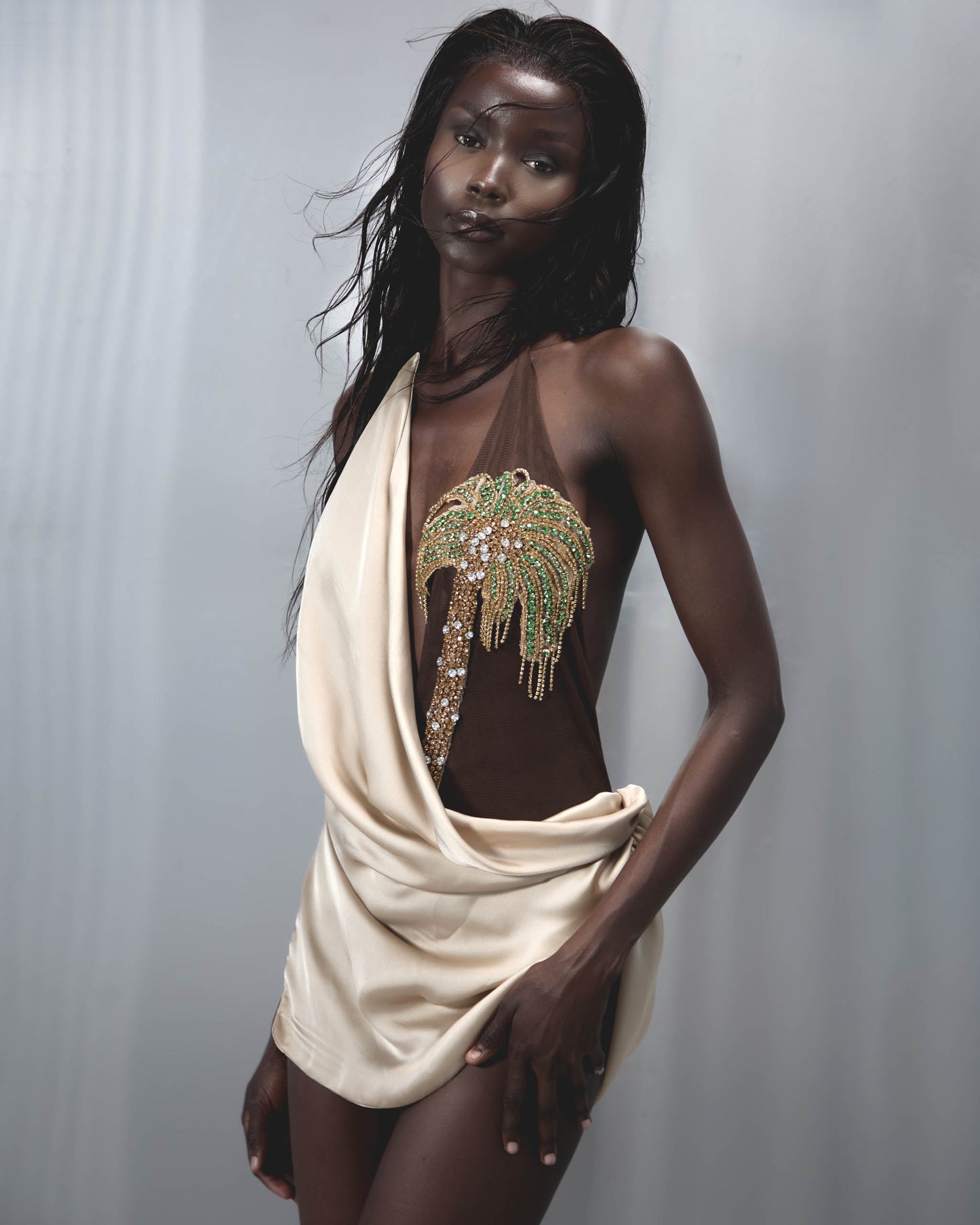 Palmah Mini Dress in Sand