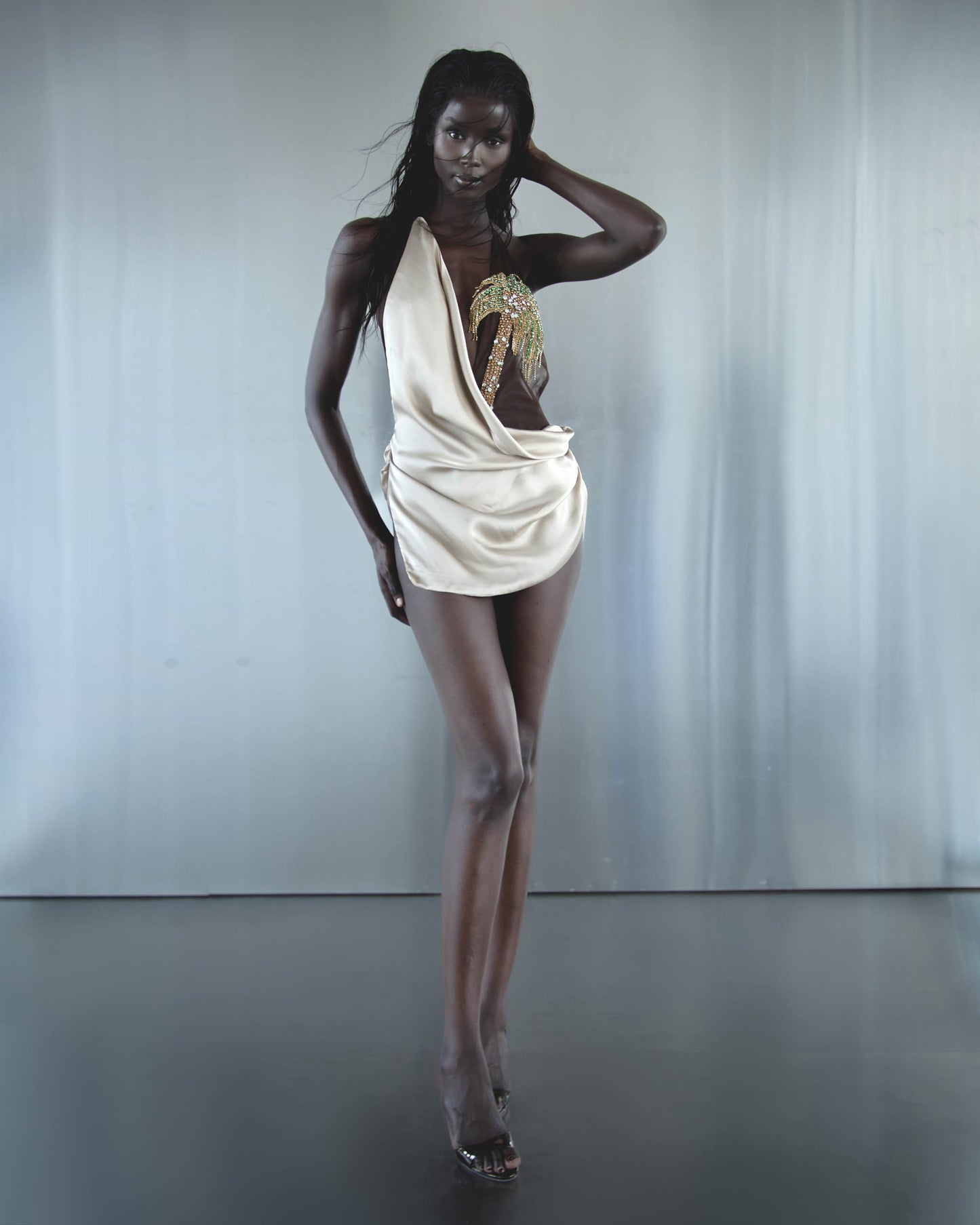 Palmah Mini Dress in Sand