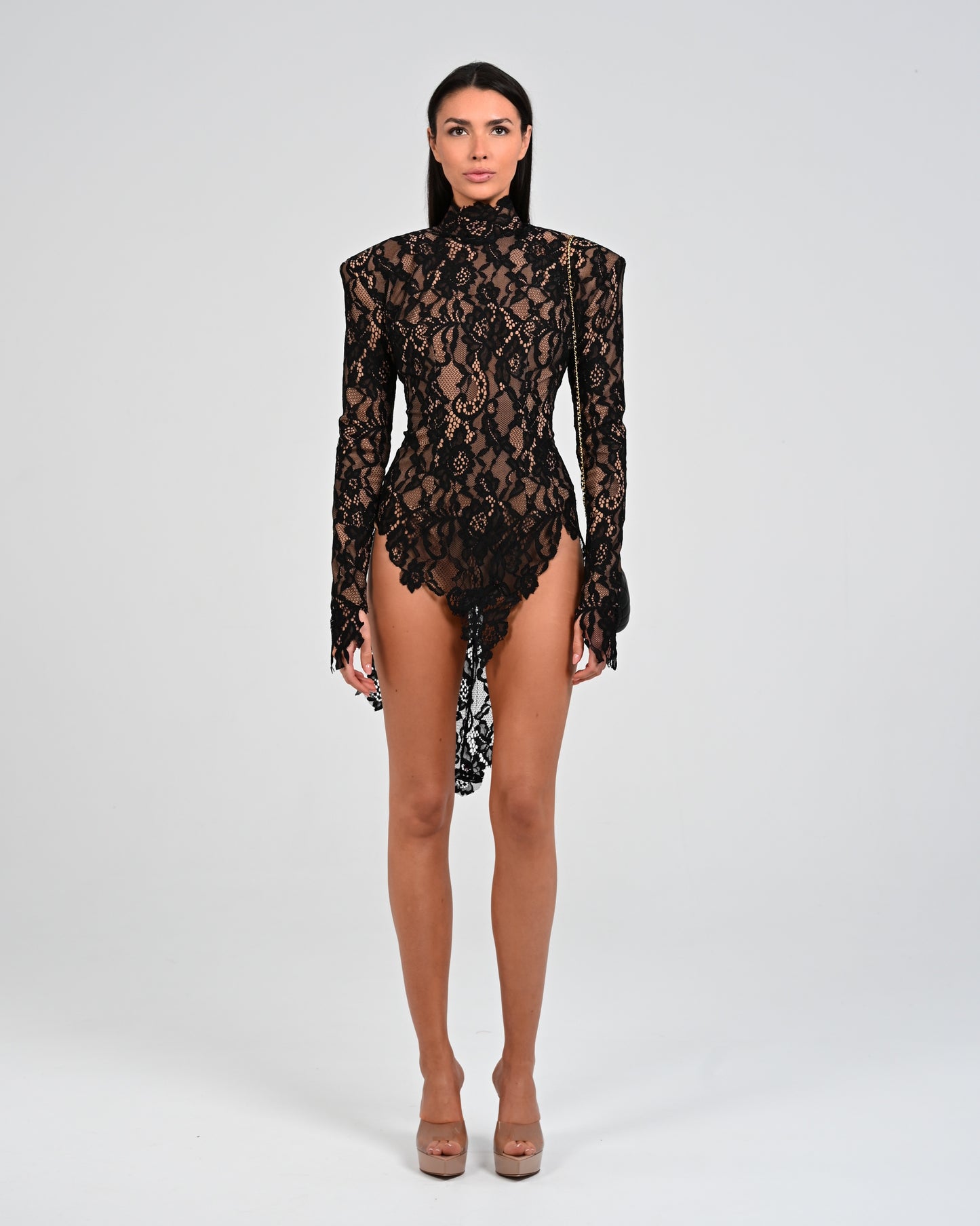 Gardinia Romper in Black Lace